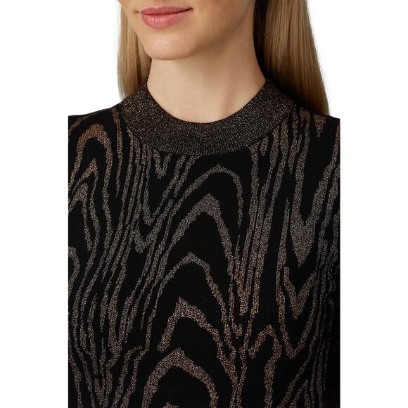 A.L.C. Ziggy Dress Black and Gold Size Large - Picture 6 of 10